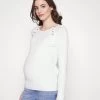 NURSING - BUTTON OPENING - Strickpullover - White