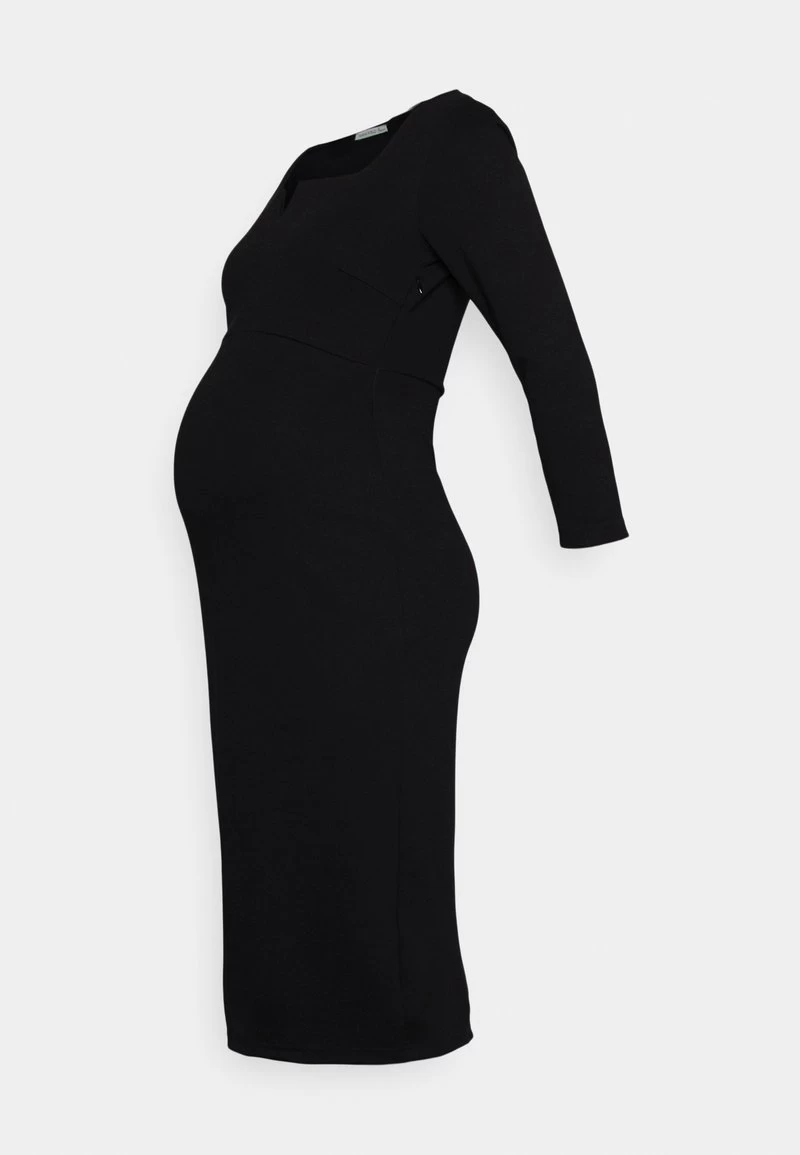 NOTCH NECKLINE MIDI DRESS - Jerseykleid - Black 4 NOTCH NECKLINE MIDI DRESS - Jerseykleid - Black – Bild 4