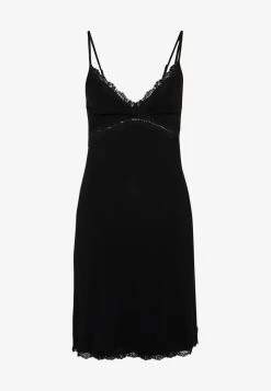 Anna Field HEIDI SHORT SLEEVES VISCOSE NIGHTDRESS - Nachthemd - Black -Anna Field 09bf0e44fa95471b8c6347b5c956e75d