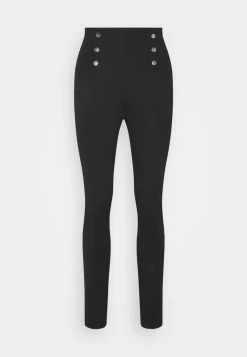 Anna Field Punto Leggings With Button Detail - Leggings - Hosen - Black -Anna Field 128131271e9646dc855d17ee160ec4ec