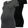 2 PACK - T-Shirt Basic - Dark Gray/black