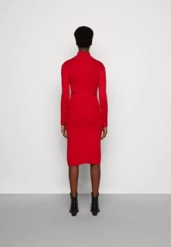 Anna Field ROLLKRAGEN RIPP MINI STRICKKLEID MIT GÜRTEL - Strickkleid - Red -Anna Field 4ef1d85f8bbc434eb08163e6609c362a