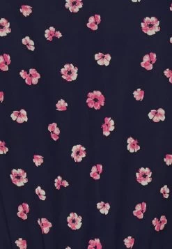 Anna Field V-NECK SLEEVE DRESS - Freizeitkleid - Dark Blue/pink -Anna Field 522fda41fe7f42f1a638eac2f19336a5