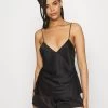 Anna Field SIMPLE SATIN SHORT SET - Nachtwäsche Set - Black