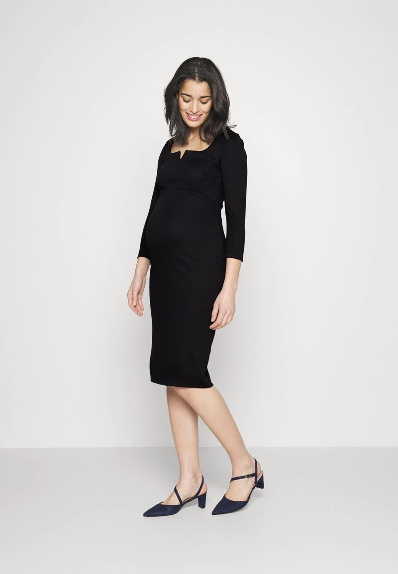 NOTCH NECKLINE MIDI DRESS - Jerseykleid - Black 6 NOTCH NECKLINE MIDI DRESS - Jerseykleid - Black – Bild 6