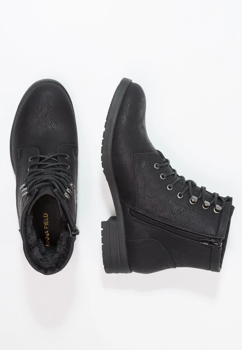 Anna Field WINTER BOOT - Schnürstiefelette - Black 3 Anna Field WINTER BOOT - Schnürstiefelette - Black – Bild 3