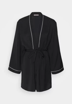 Anna Field AMANDA SATIN DRESSING GOWN - Bademantel - Black -Anna Field 8d83c445099f4342aabc07d1ce2caede
