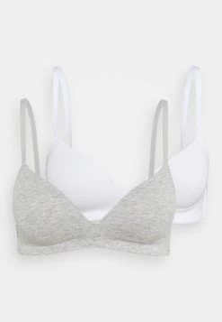 Anna Field 2PP GEORGIA BRA - T-Shirt BH - Grey/white -Anna Field 9aeae73da0bb48308000310a4a34bec9