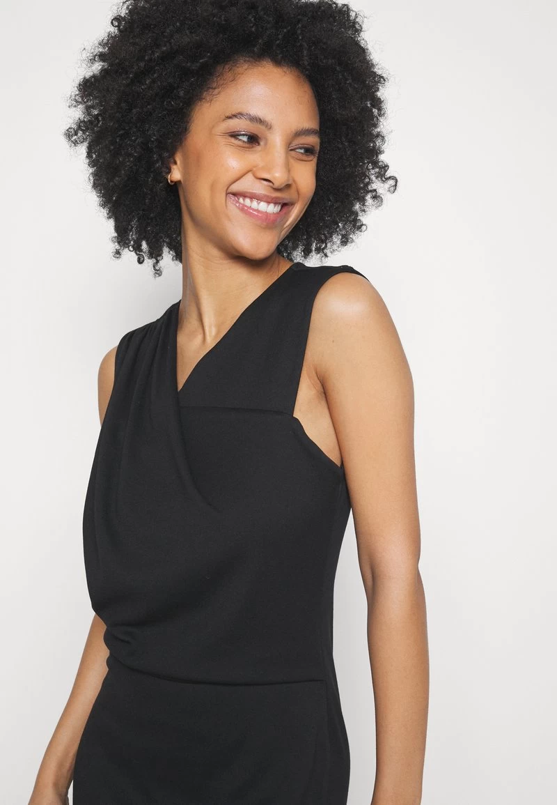 DRAPPED NECKLINE SMART BODYCON SLEEVELESS MINI DRESS - Jerseykleid - Black 4 DRAPPED NECKLINE SMART BODYCON SLEEVELESS MINI DRESS - Jerseykleid - Black – Bild 4