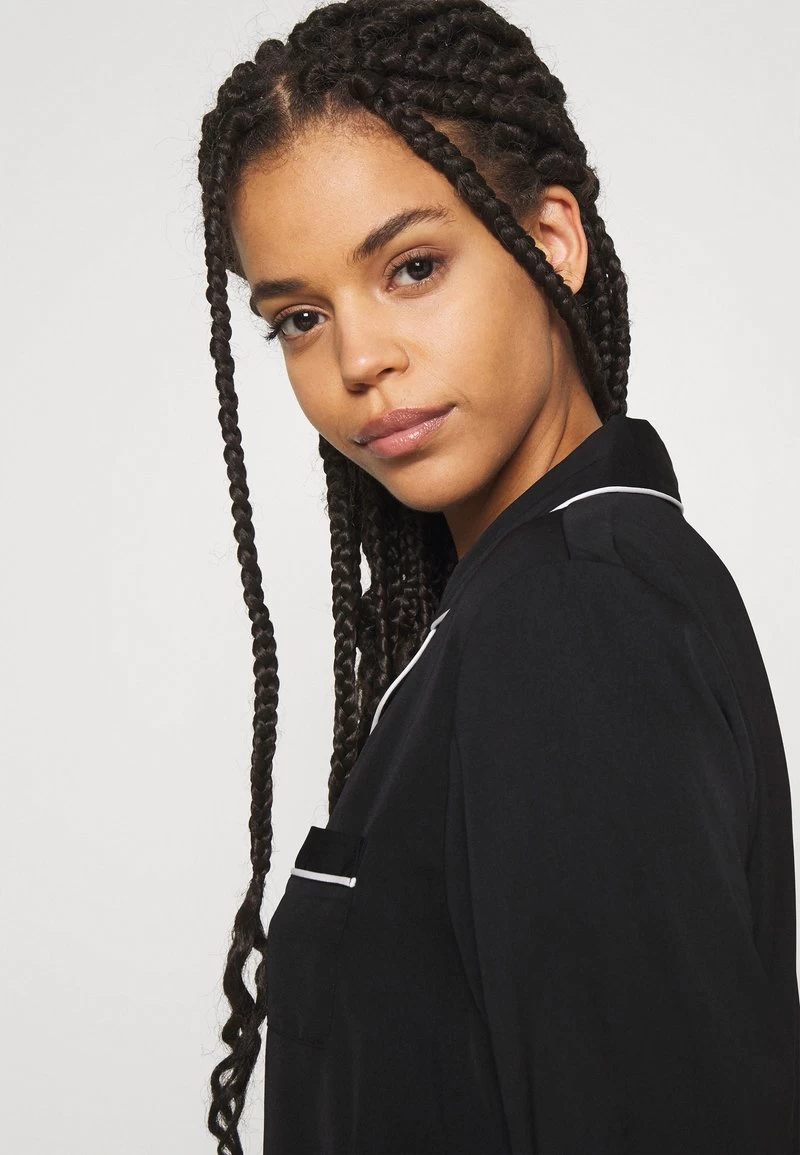 Anna Field AMANDA LONG SLEEVE SHORT SET - Nachtwäsche Set - Black 4 Anna Field AMANDA LONG SLEEVE SHORT SET - Nachtwäsche Set - Black – Bild 4