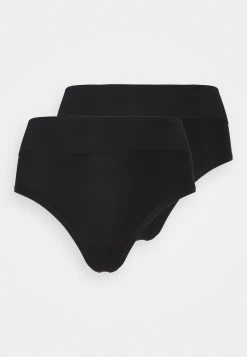 Anna Field 2PP HIGH WAIST THONG - String - Black -Anna Field ac60c9acfebe4964ac8a53e807d6f502