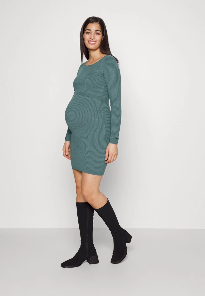 Strickkleid - Dark Green 1 Strickkleid - Dark Green