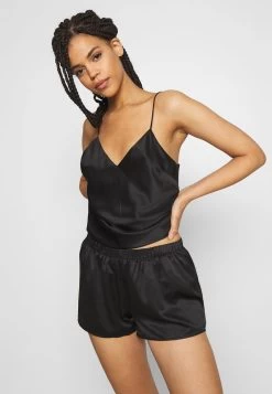 Anna Field SIMPLE SATIN SHORT SET - Nachtwäsche Set - Black -Anna Field bf9abd9ea6a24dcb9383c9f8cd7f5605