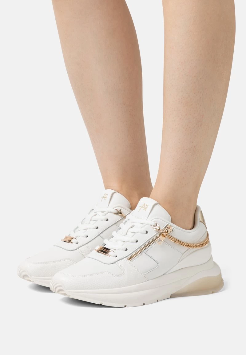 Anna Field LEATHER - Sneaker Low - White/gold 1 Anna Field LEATHER - Sneaker Low - White/gold