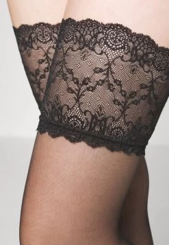 Anna Field 15 DEN LACE TOP HOLD UPS - Overkneestrümpfe - Black -Anna Field ce0eb23a9db2478f82135040abc7cb4d