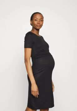 SHORT SLEEVES RUCHED WAIST MINI FLARED DRESS - Jerseykleid - Black -Anna Field d013a8bbc5f3496991baef05c36d76c3 1