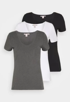 Anna Field 3 PACK - T-Shirt Basic - Black, White -Anna Field d8673abc075746a285714e911a623aef 1