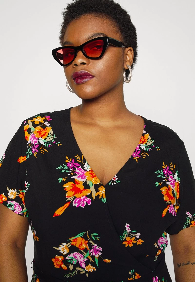 WRAP DRESS HIGH LOW HEM - Freizeitkleid - Black 5 WRAP DRESS HIGH LOW HEM - Freizeitkleid - Black – Bild 5