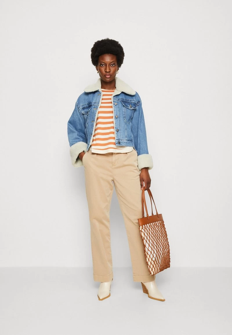 Anna Field Langarmshirt - White/apricot 2 Anna Field Langarmshirt - White/apricot – Bild 2