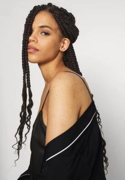 Anna Field AMANDA SATIN DRESSING GOWN - Bademantel - Black -Anna Field eed1478cfddd45b9a2232895a3abc79a