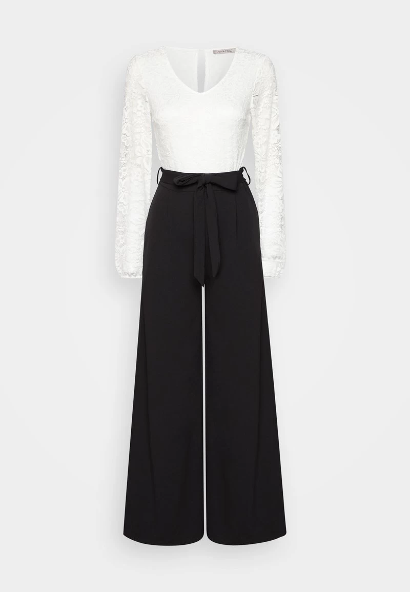 Anna Field Jumpsuit - White/black 1 Anna Field Jumpsuit - White/black